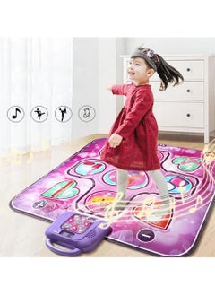 General Dance Mat Dance Mat Music Mat with LED Light Adjustable Volume Built-in Music Dance Games Gifts for Kids Girls Boys 4-8 Years Old  - Image 2