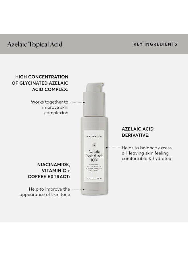 Naturium Azelaic حمض موضعي 10%، علاج تجميلي للعناية بالوجه والبشرة مع النياسيناميد وفيتامين C، 1 أونصة - Image 3