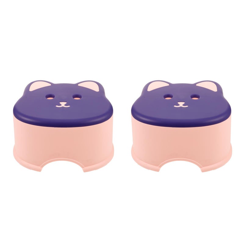 2pcs Children Step Stool Colored Step Stool Toddler Sitting Stool for Home - Image 1