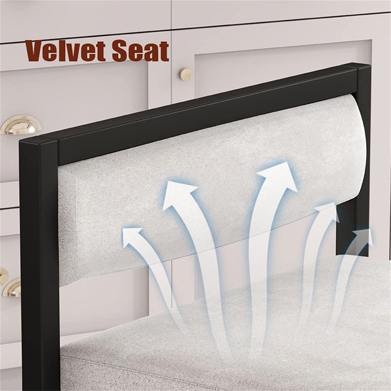 Generic Indian Decor 94811 Dining Chair Counter Height Seat Bar Stools with Backrest and Footrest Square Bar Chair for Kitchen Bistro Pub Dining Room Color 2Pcs Size Height 75cm Set of 2  - Image 4
