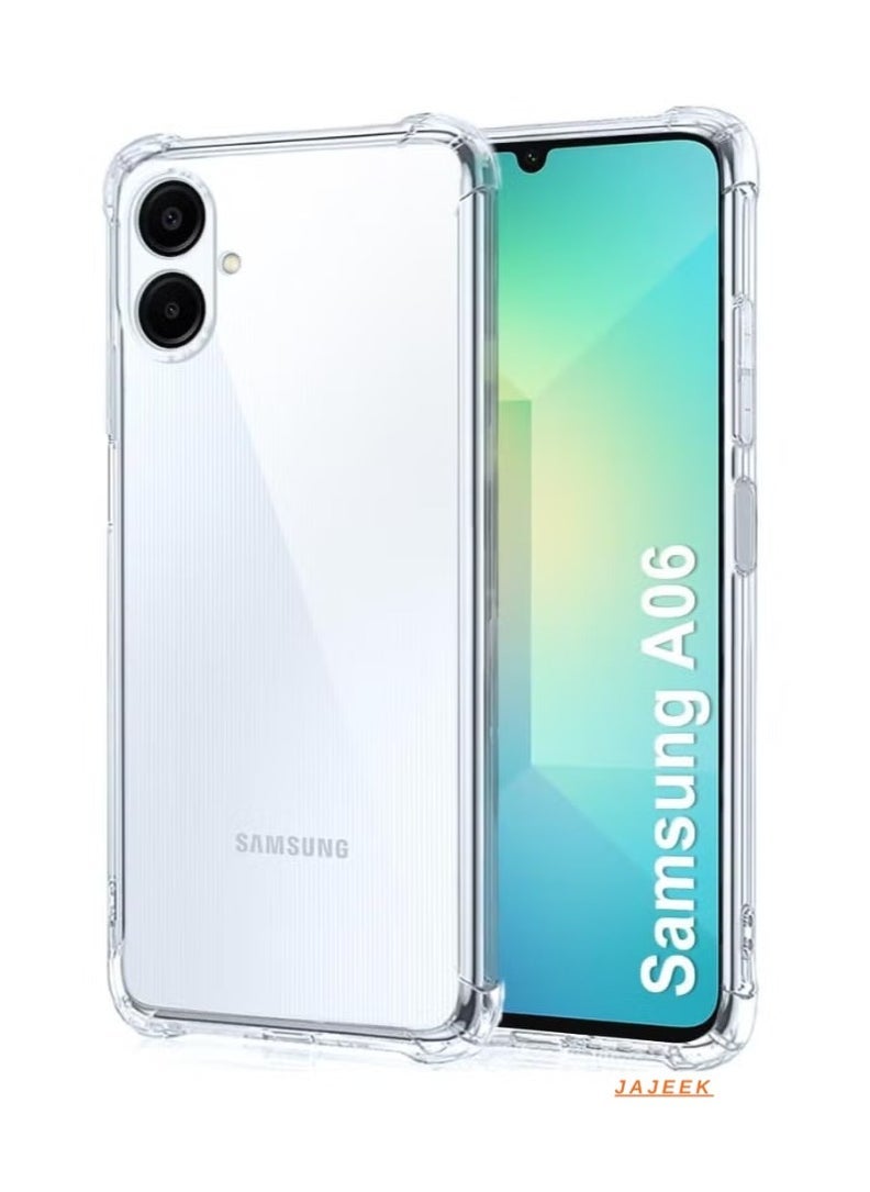 JAJEEK Samsung Galaxy A06 Case – Transparent Soft Flexible TPU, Anti-Drop Shockproof Bumper Protective Cover for Samsung Galaxy A06, Slim, Durable, and Lightweight Design - Image 1