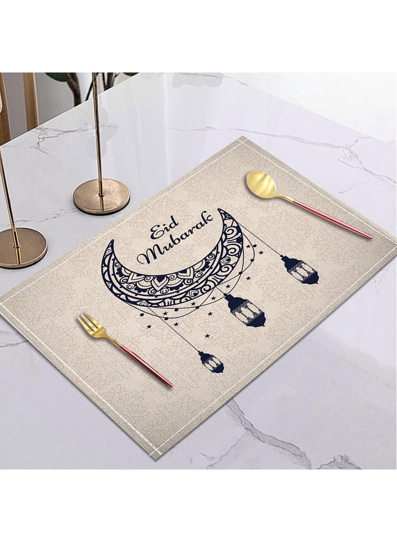 general Eid Mubarak Table Placemats Set Ramadan Kareem Table Decorations Ramadan Decor Sets For Dining Supply