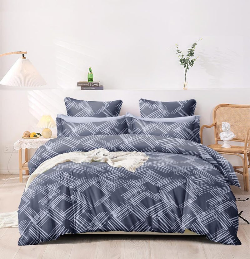 RRC Super Soft Microfiber Cotton Double Duvet Cover/Comforter/Rajai/Blanket King Size 90x100 Inches with Zipper and Four Corner Ties, 144 tc - Image 1