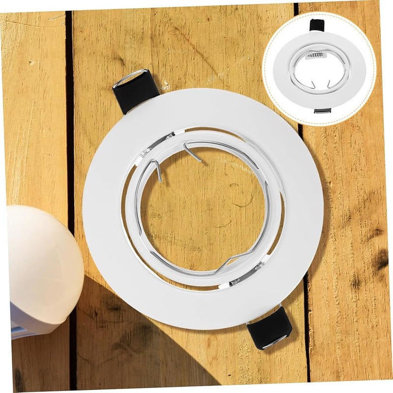 White Heavy Duty LED Spotlight Trim Ring for Ceiling Flush Mount Recessed Light Fixture - Image 2
