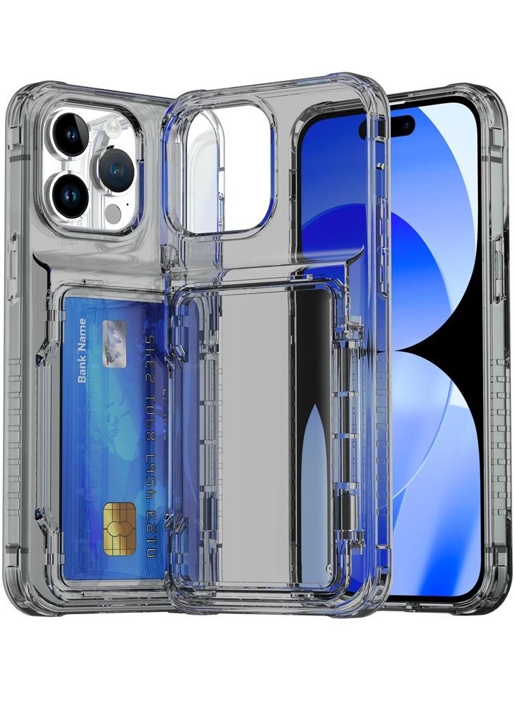 Gerenic Phone Case, Case Compatible with  iPhone 15/15Plus/15Pro/15ProMax, Phone Case with Card Holder (4 Cards)& Kickstand, Shockproof Rugged Hard Back & TPU Edge Shockproof Protective Wallet Case  - Image 5