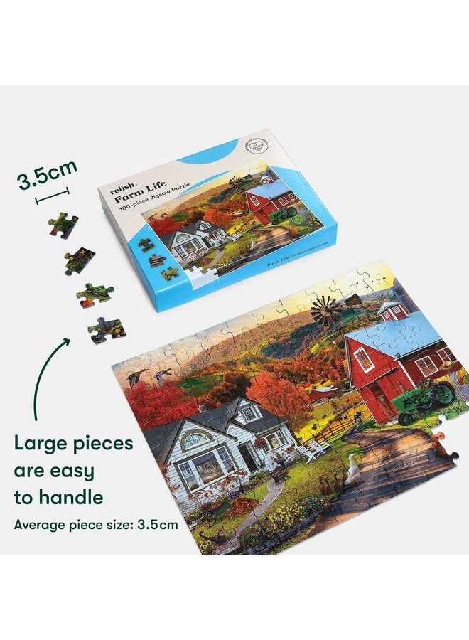 Relish Dementia Jigsaw Puzzle For Adults 100 Piece Farm Life Puzzle Activities For Seniors With Alzheimer - Image 4