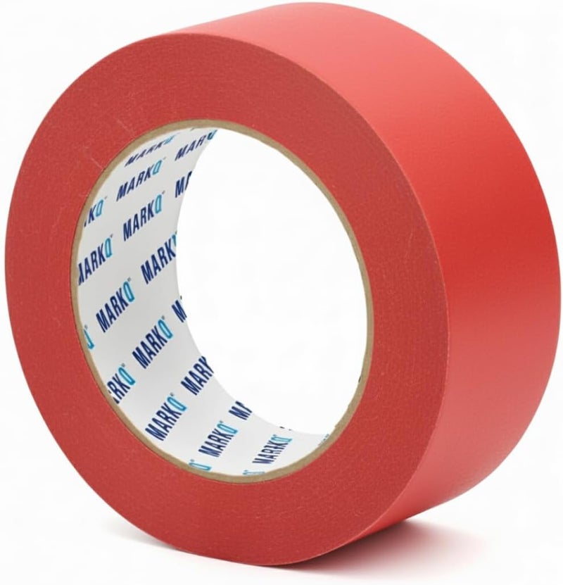 MARKQ شريط لاصق أحمر - عرض 2 بوصة، طول 20 ياردة - إزالة نظيفة، خطوط طلاء حادة - مثالي لمشاريع DIY، التسمية، الفنون والحرف (لفة واحدة) - Image 1
