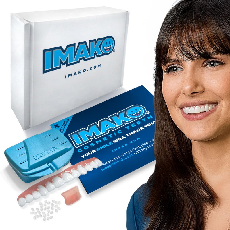 Imako Premium Cosmetic Uppers - 1 Pack - Small, Bleached White - DIY Smile Makeover - Made in USA - Image 2