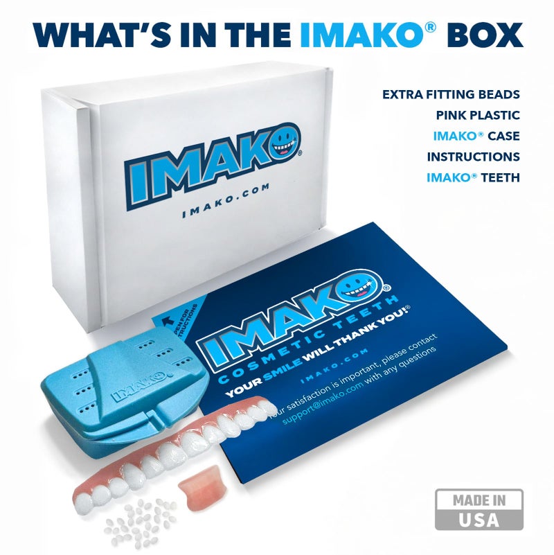 Imako Premium Cosmetic Uppers - 1 Pack - Small, Bleached White - DIY Smile Makeover - Made in USA - Image 5
