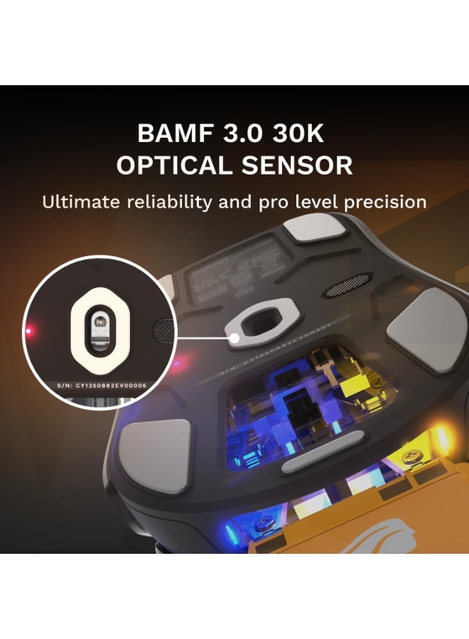 Glorious Gaming Model O3 Wireless Gaming Mouse - InfinitePlay Swappable Battery System, 8k Polling, 130M Click Optical Switches, Ultralight 66g, 30K DPI Optical Sensor, RGB - Black - Image 3