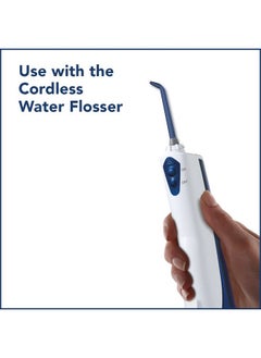 Waterpik Waterpik Genuine Precision Low-Flow Tips Replacement for the WP-360 Cordless Handheld Water Flosser (Formerly Classic Jet) Refill Heads Nozzles JT-360E, 2 Count, Blue  - Image 3