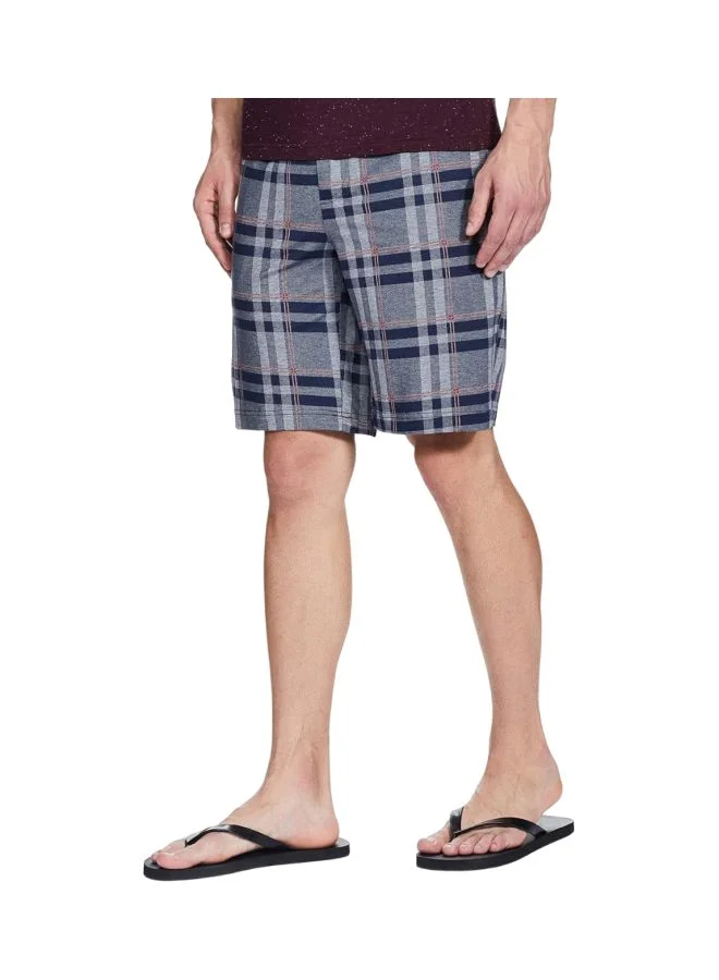 Jockey Mid Grey Melange & Ash Grey IM02 Men Tencel Micro Modal Cotton Elastane Stretch Regular Fit Checkered Sleep Shorts with Side Pockets for Men | Best Price UAE