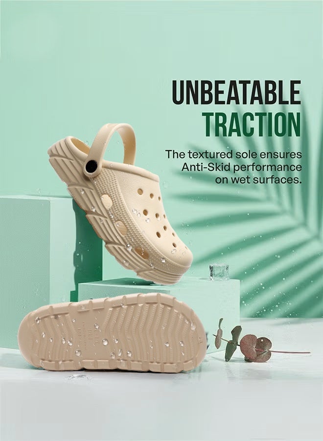 GUOLUOFEI Comfy Garden Clogs for Women and Men, Slip On Mules Sandals Lightweight Slippers Outside Home Casual Wear Non-Slip Air Cushion Thick Bottom Slides Shoes - Image 3