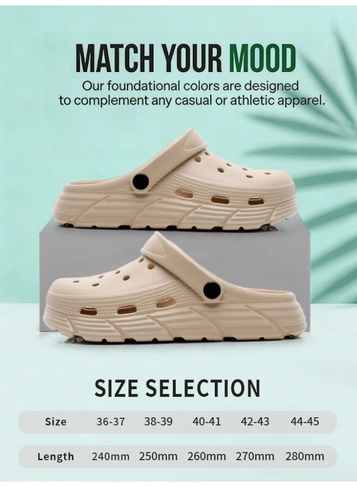 GUOLUOFEI Comfy Garden Clogs for Women and Men, Slip On Mules Sandals Lightweight Slippers Outside Home Casual Wear Non-Slip Air Cushion Thick Bottom Slides Shoes - Image 4