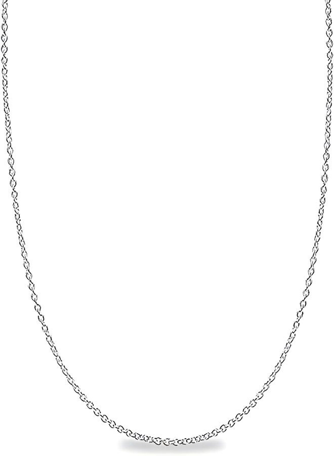 BQfife 925 Sterling Silver O Chain Necklace Pendant Adjustable 0 Chain Necklace-22, 22, Plastic, No Gemstone