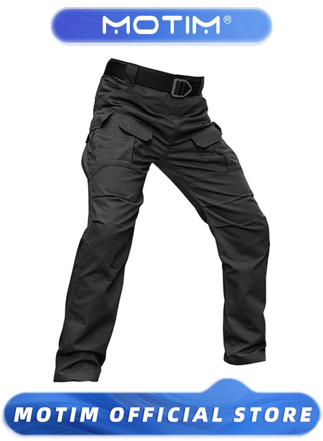 موتيم بنطلون تكتيكي رجالي للارتداء اليومي، مقاوم للماء، بنطلون كارجو مقاوم للتمزق، جيوب قابلة للتوسيع، بنطلون عمل للمشي لمسافات طويلة، ملابس خارجية - Image 1