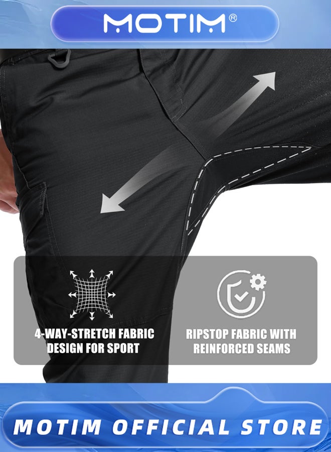 موتيم بنطلون تكتيكي رجالي للارتداء اليومي، مقاوم للماء، بنطلون كارجو مقاوم للتمزق، جيوب قابلة للتوسيع، بنطلون عمل للمشي لمسافات طويلة، ملابس خارجية - Image 3