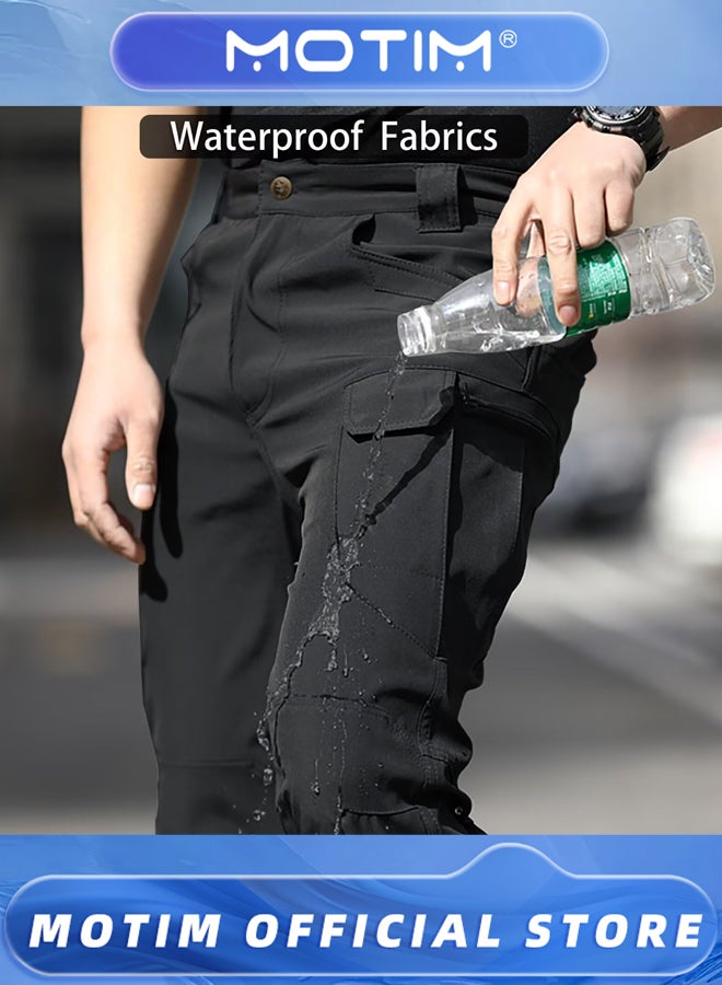 موتيم بنطلون تكتيكي رجالي للارتداء اليومي، مقاوم للماء، بنطلون كارجو مقاوم للتمزق، جيوب قابلة للتوسيع، بنطلون عمل للمشي لمسافات طويلة، ملابس خارجية - Image 5