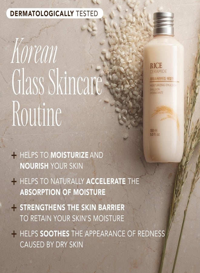 The Face Shop Rice Ceramide Moisturizing Skincare Set - Toner & Moisturizer, Korean Skin Care with Rice Water, Gift Set, Travel Size, Hydrating for Dry Skin - Image 2