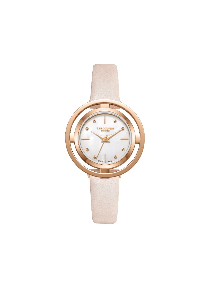 لي كوبر LEE COOPER LC08034.424 Women's Analog Display Watch & Leather Strap Light Brown