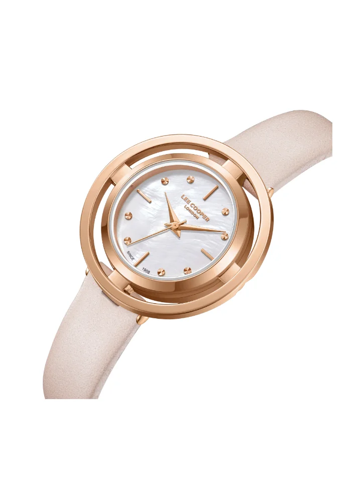 لي كوبر LEE COOPER LC08034.424 Women's Analog Display Watch & Leather Strap Light Brown