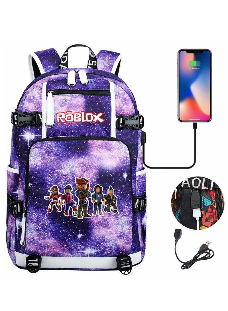 روبلوكس حقيبة ظهر Roblox USB للمراهقين كاجوال للسفر
