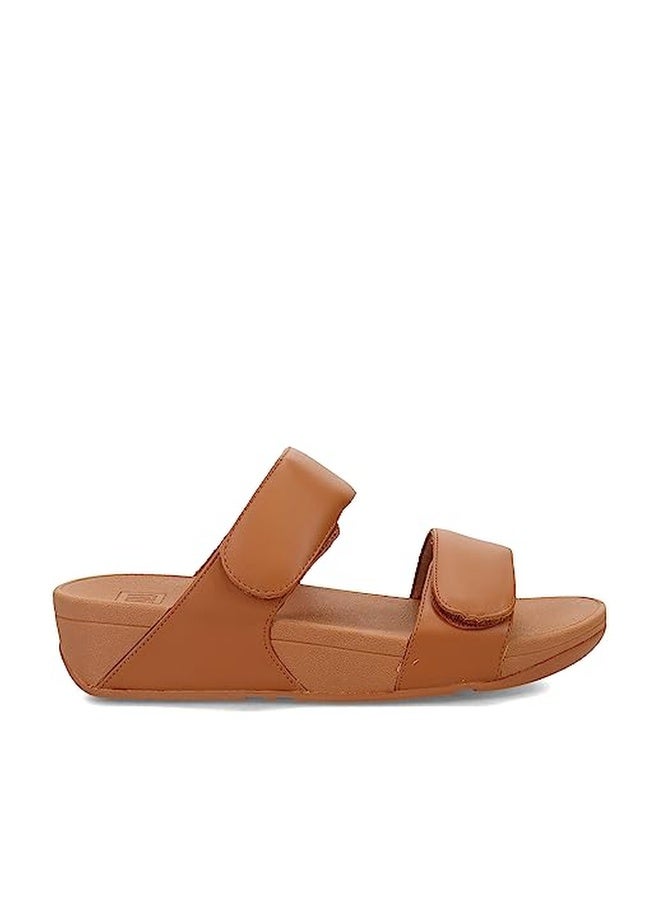 FitFlop FV6592-070 LULU Adjustable Leather Slides Light Tan US09 - Image 1