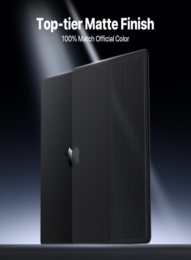 soonjet TravelArmor Case for Soonjet MacBook Pro 14" | M4 M3 M2 M1 Pro/Max 2025 2024-2021 | Anti-Crack Technology | Ribbed Construction | Hard Shell Laptop Cover | Space Black Transparent - Image 4