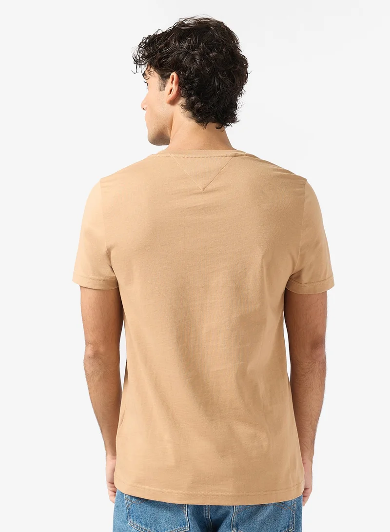 TOMMY HILFIGER Logo Embroidery Slim Jersey T-Shirt