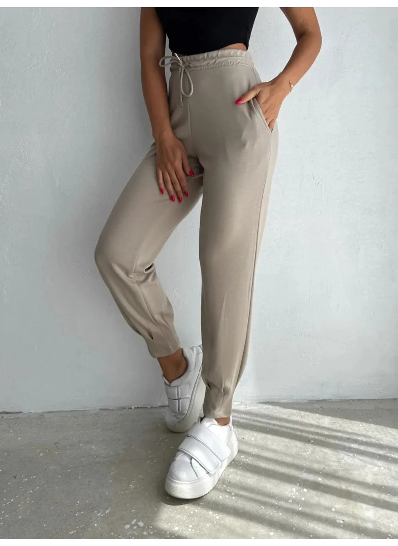Swana Pleated Modal Fabric Relaxed Fit Trousers