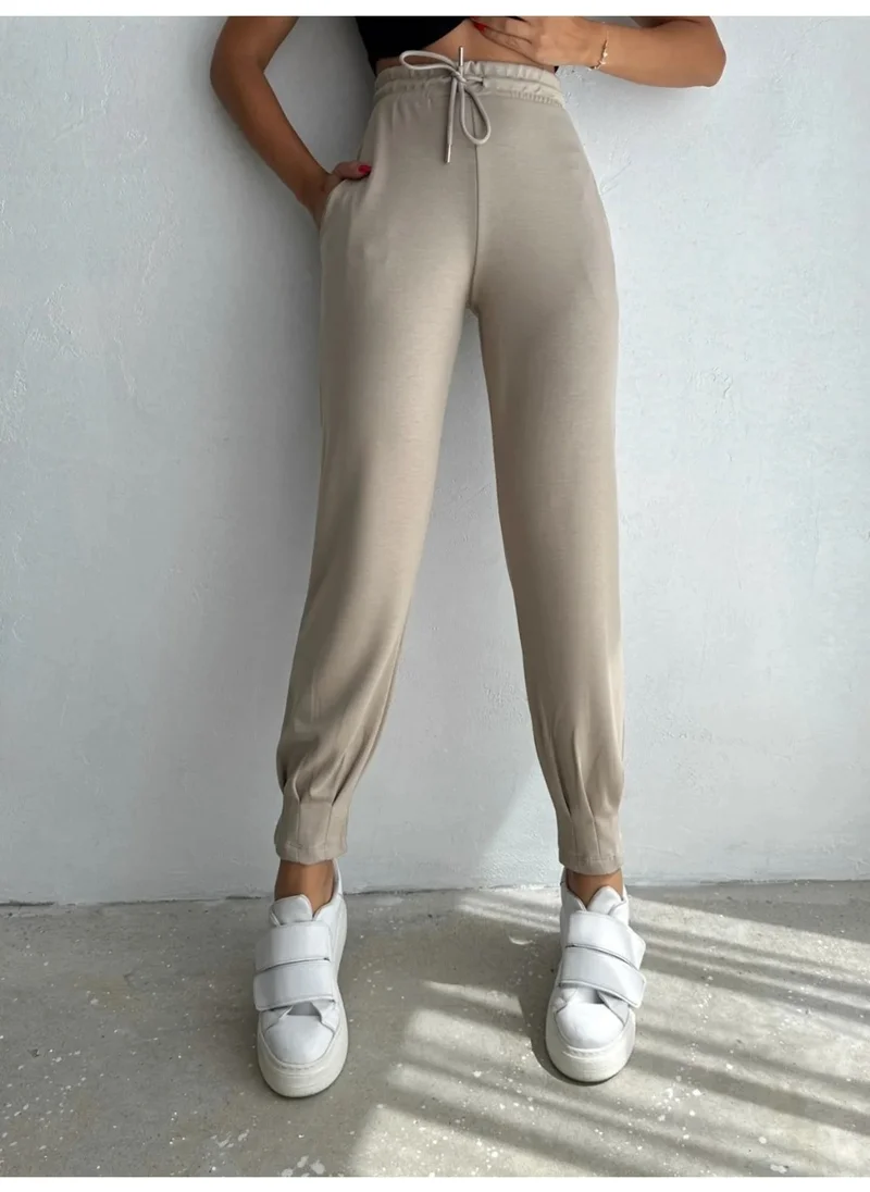 Swana Pleated Modal Fabric Relaxed Fit Trousers
