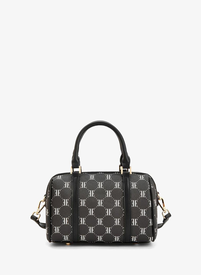 ELLE Monogram Print Tote Bag With Detachable Strap - Image 5