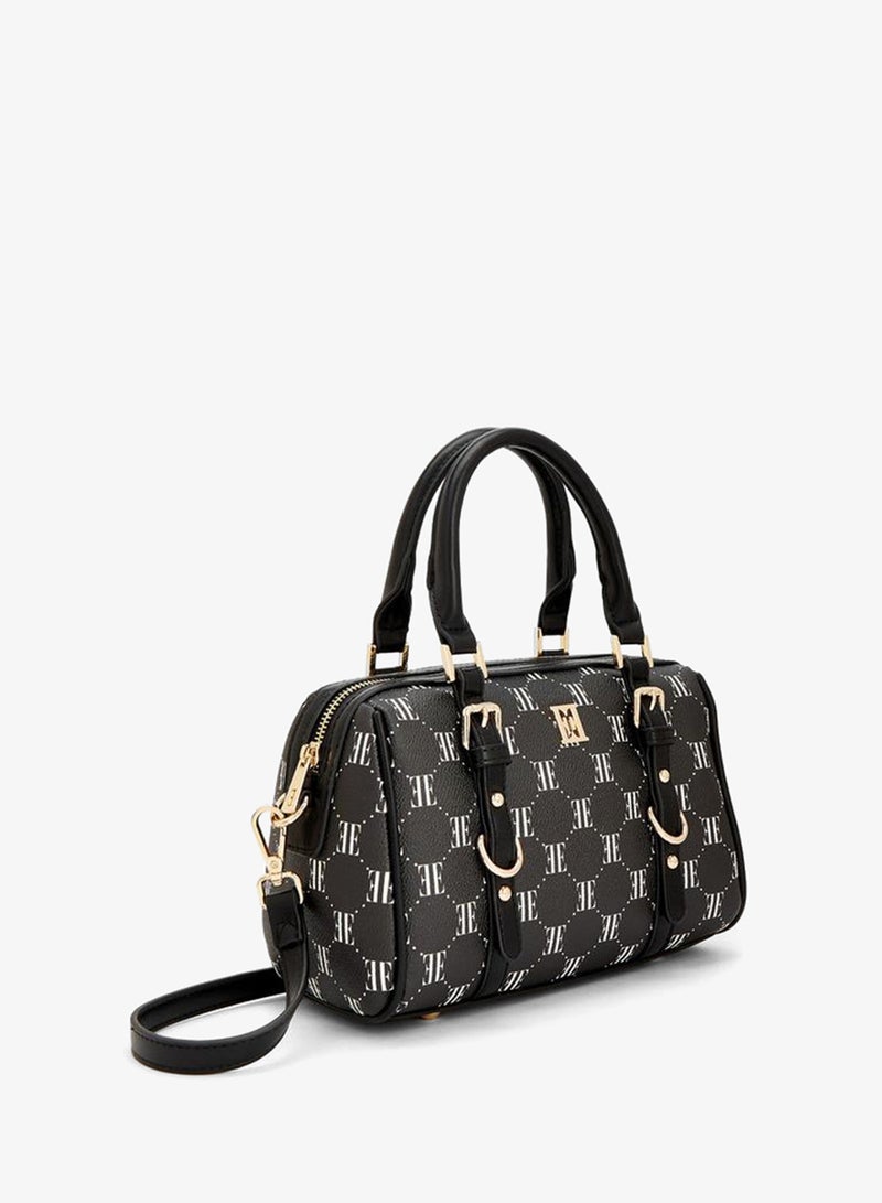 ELLE Monogram Print Tote Bag With Detachable Strap - Image 3