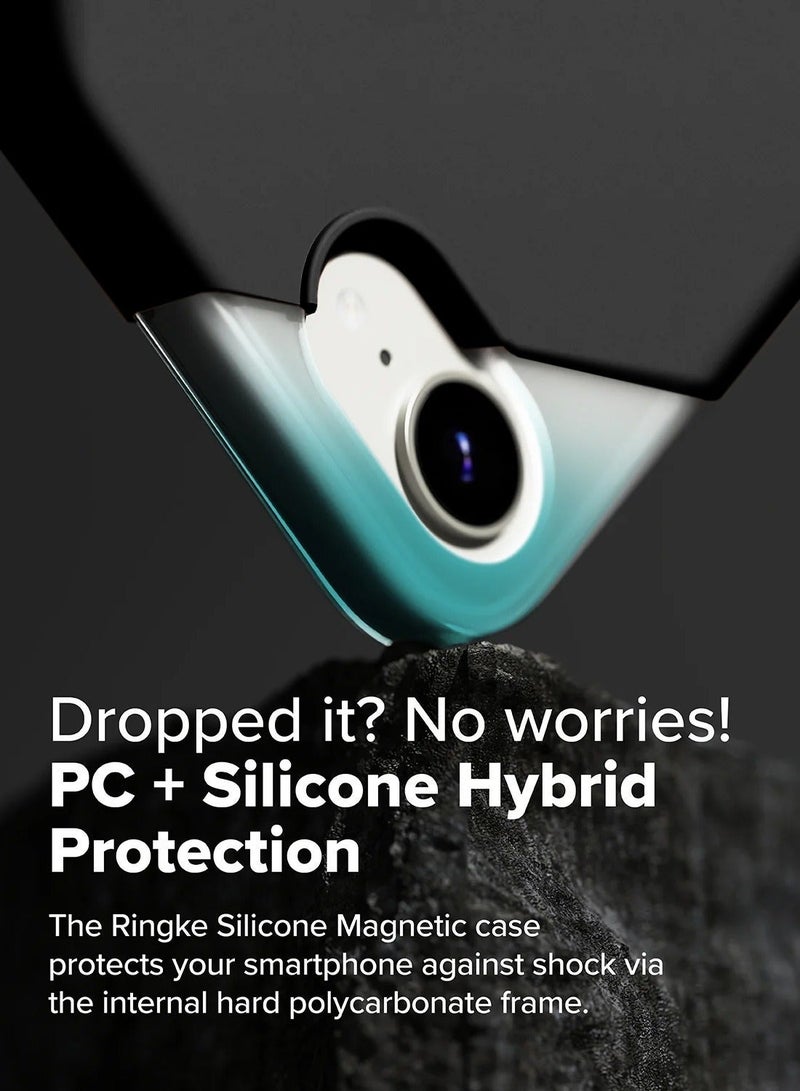 Apple iPhone 17e 5G 2026 Premium Soft Liquid Silicone Case Cover (MCRPSN) - Black - view 4