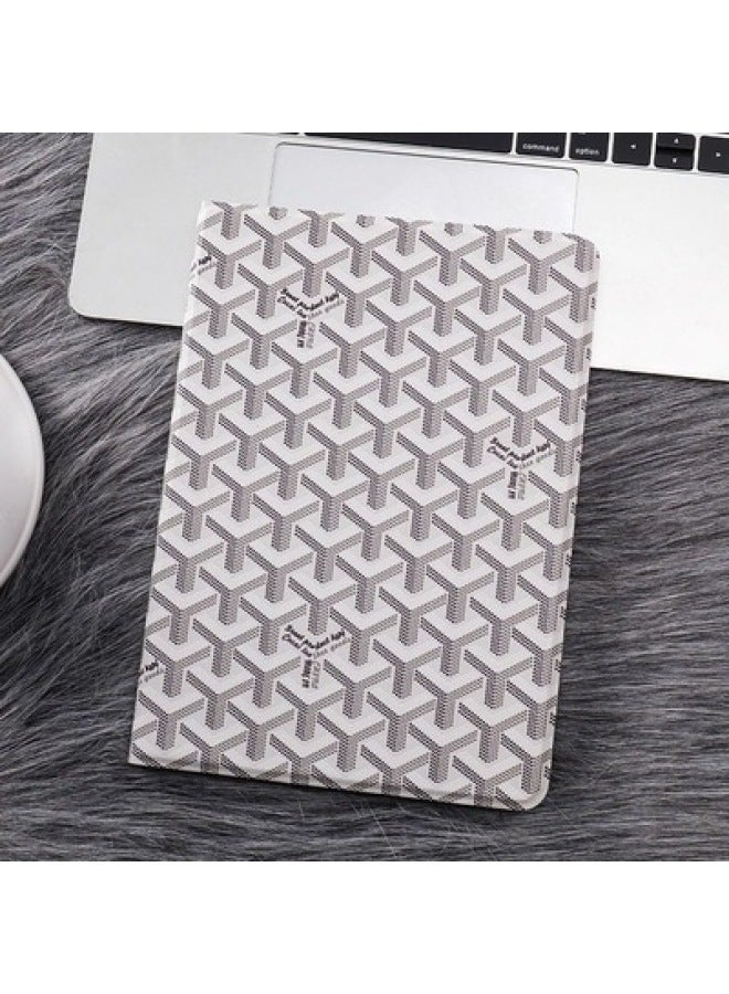 Suitable For 2021 Pro11 Inch IPad10.2 Inch Air4 Protective Case Flat Air2 Soft Case Leather Case Air3-Color:White-Applicable Model:Pro9.7(A1673)