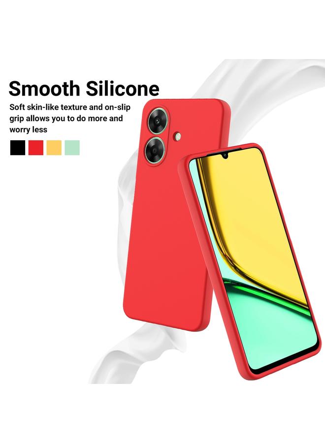 S-TOP Case For Realme C61 India / Narzo N61 Pure Color Liquid Silicone Shockproof Phone Case - Image 3