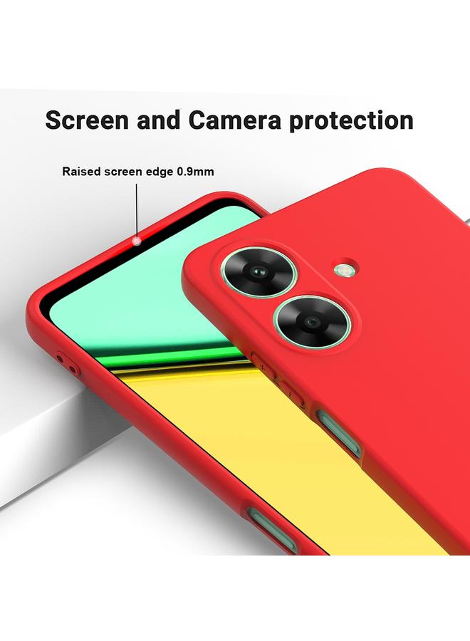 S-TOP Case For Realme C61 India / Narzo N61 Pure Color Liquid Silicone Shockproof Phone Case - Image 4
