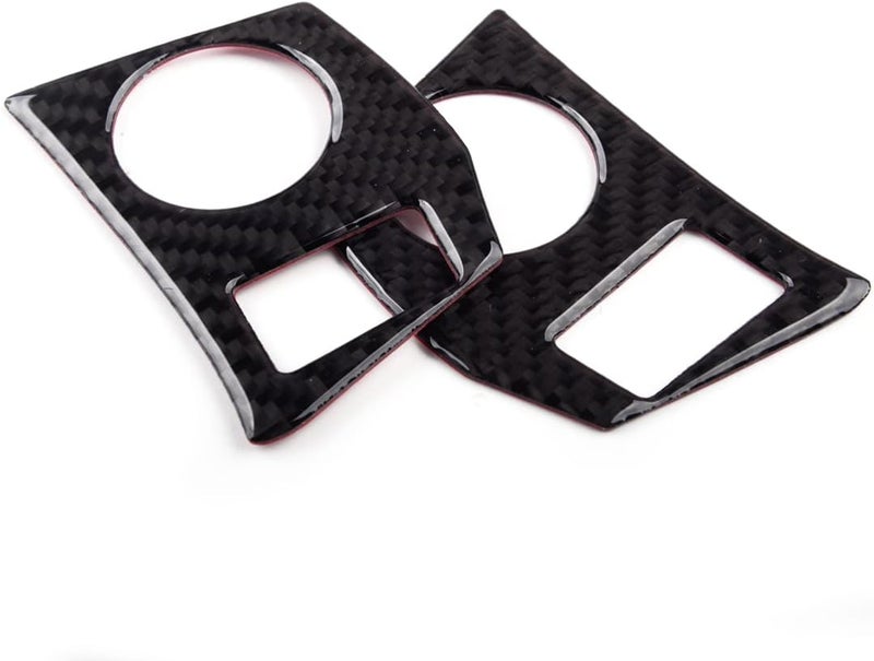 QASULER Carbon Fiber Steering Wheel Button Cover Trim - Image 2