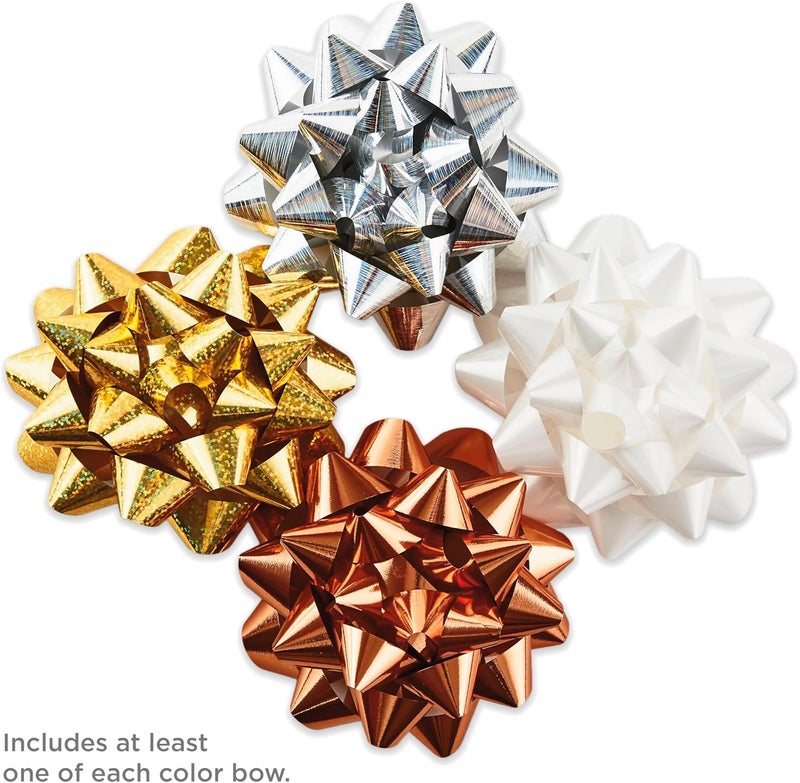 Hallmark Gift Bow Assortment, 12 Count (Gold, Silver, Bronze, White) for Birthdays, Mother's Day, Weddings, Bridal Showers, Any Occasion - Image 5