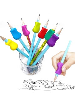 Pencil Grips for Children,10 Pack Pencil Grips for Kids Handwriting, Ergonomic Writing Training Aid Correction Silicon Gel Pencil Grip for Children Preschoolers 10Pack