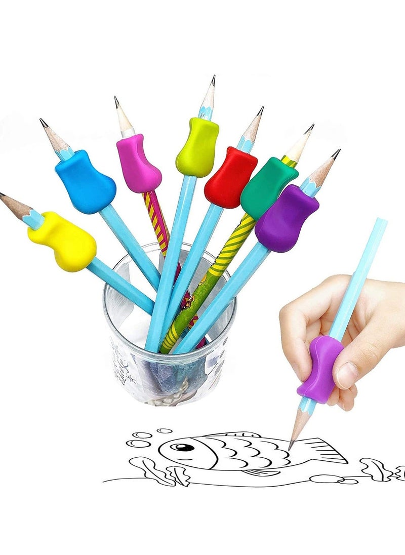Generic - Pencil Grips for Children,10 Pack Pencil Grips for Kids Handwriting, Ergonomic Writing Training Aid Correction Silicon Gel Pencil Grip for Children Preschoolers 10Pack - Image 1
