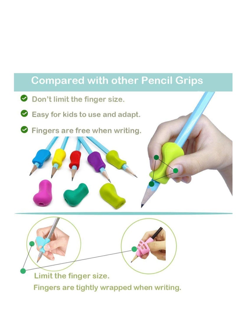 Generic - Pencil Grips for Children,10 Pack Pencil Grips for Kids Handwriting, Ergonomic Writing Training Aid Correction Silicon Gel Pencil Grip for Children Preschoolers 10Pack - Image 1