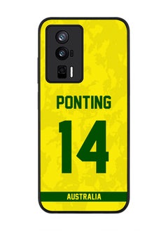 Stylizedd Cover for Xiaomi Poco F5 Pro 5G / Xiaomi Redmi K60 / Xiaomi Redmi K60 Pro Case Rugged Black Soft Cover Player Name - Ricky Ponting, Jersey Number- 14  - Image 1