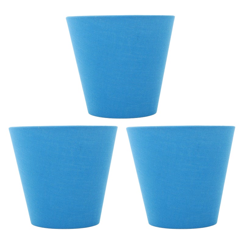 3pcs Cloth Fabric Lampshade Innovative E14 Intervention Type Modern Fabric Lampshade Dust Cover for Bedroom Bedside Retro Blue - Image 2