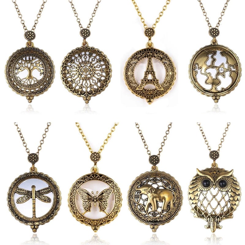 Uppmeant 10X Portable Vintage Magnifying Glass Pendant Monocle for Reading Crafts Working Inspection Exploring (Snowflakes) - Image 2
