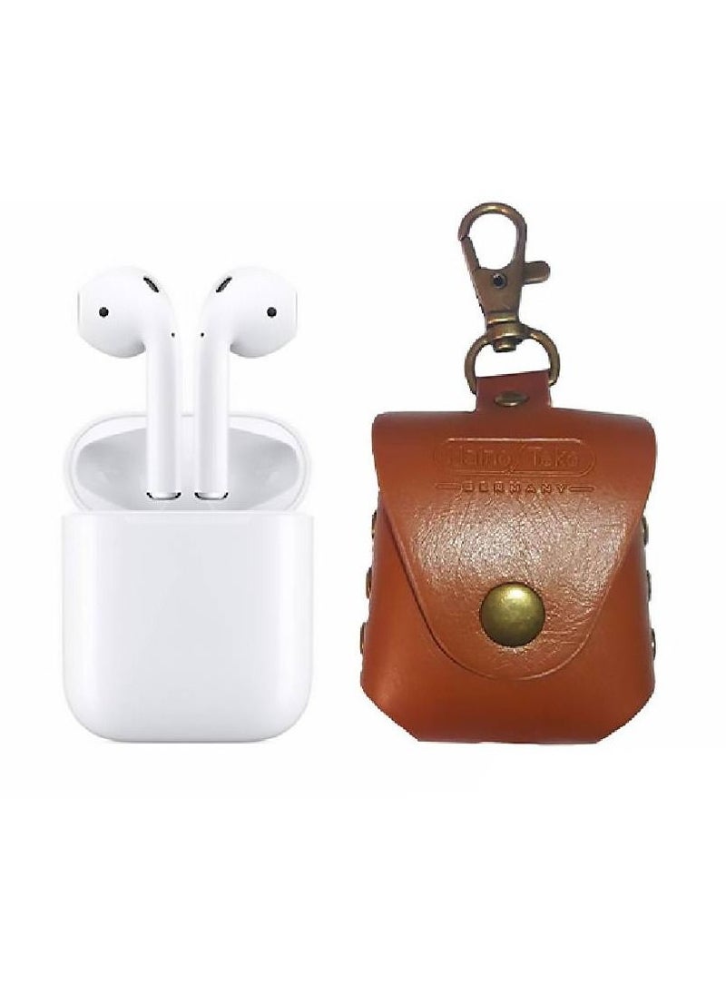 Haino Teko - POP-2040 PRO Wireless Earphones With Leather Case Cover For iPhones and Android - Image 1