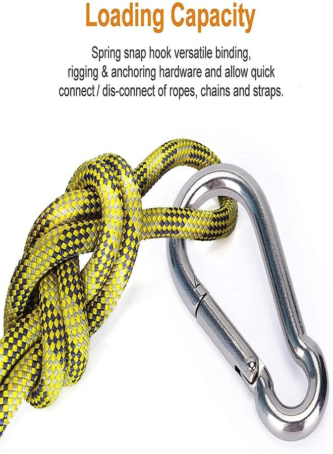 Kizlo Stainless Steel Snap Hook Heavy Duty Safety Lock Cable Attachment,SnapHooks for Weight-Lifting, Mountain Climbing, Gym and Home -304 Stainless Steel Clips (2 Hooks) - Image 5