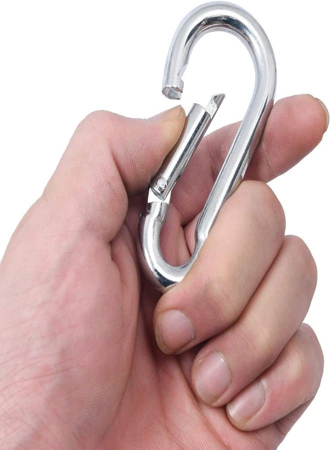 Kizlo Stainless Steel Snap Hook Heavy Duty Safety Lock Cable Attachment,SnapHooks for Weight-Lifting, Mountain Climbing, Gym and Home -304 Stainless Steel Clips (2 Hooks) - Image 2