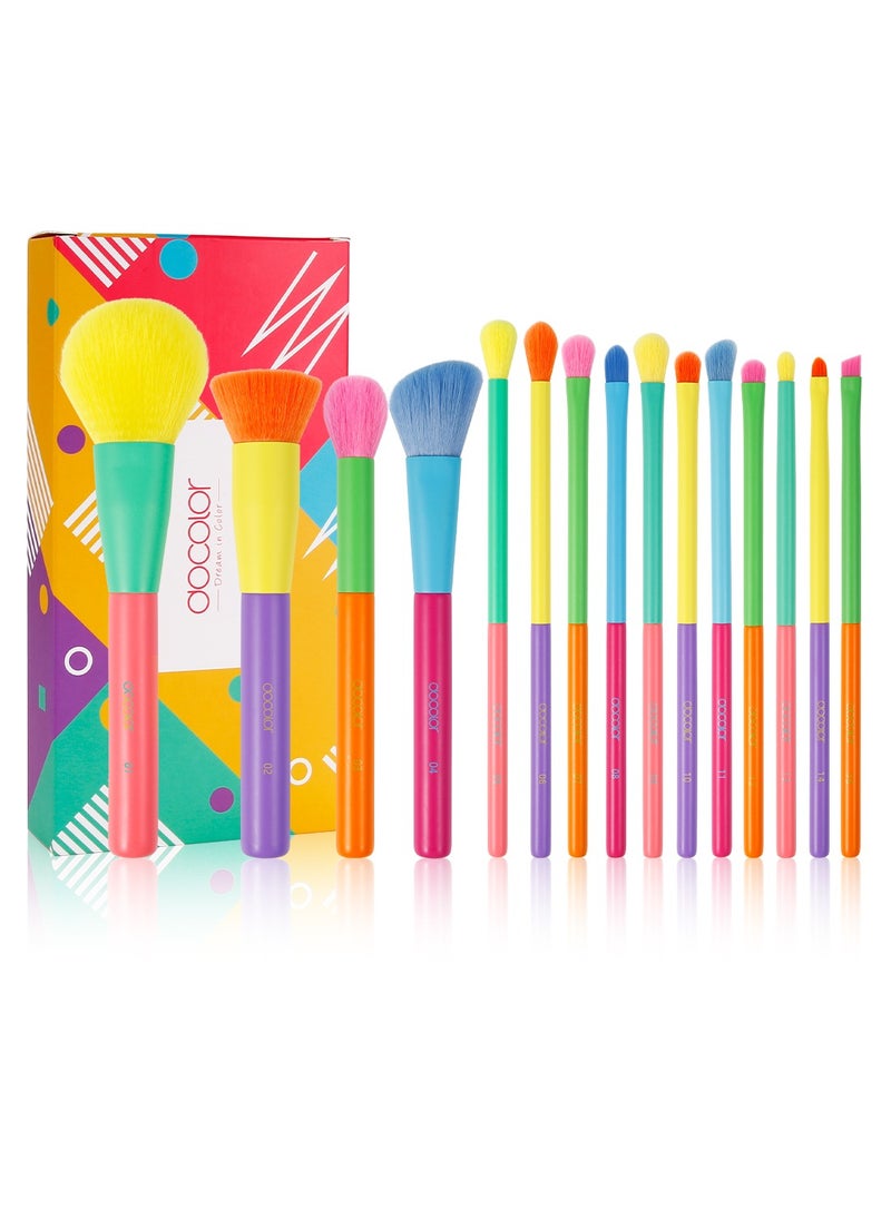 docolor - Professional 15-Piece Makeup Brush Set - Complete Face & Eye Kit with Travel Case - Image 1