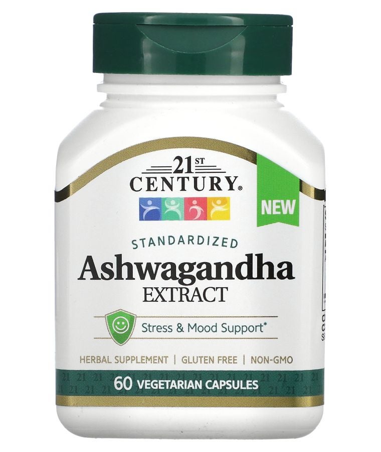 Standardized Ashwagandha Extract 60 Vegetarian Capsules (500 mg per Capsule)